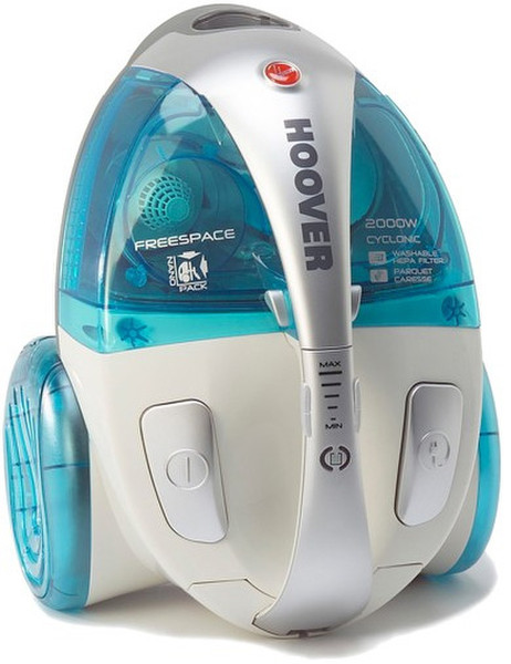 Hoover TFS-7207 Cylinder vacuum 2L 2000W Turquoise,White