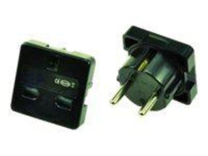 2-Power UK to EU Plug Тип G (UK) Тип C (Europlug) Черный адаптер сетевой вилки