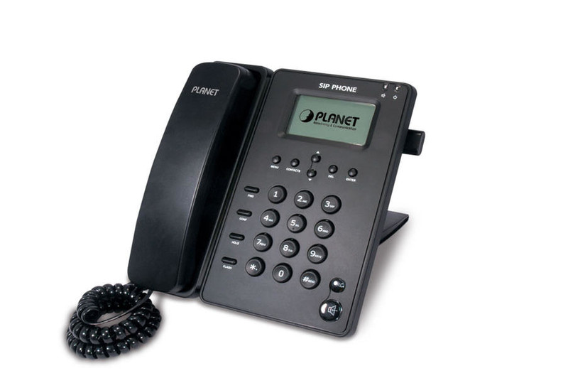 Planet VIP-254PT Wired handset LCD Black IP phone