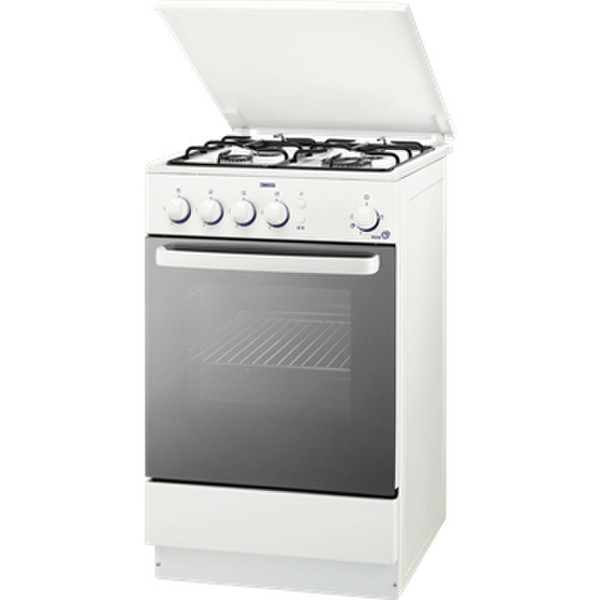 Zanussi ZCG55KGWB Freestanding Gas hob White cooker