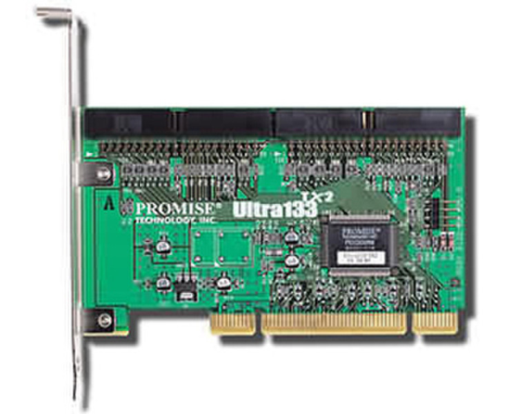 Promise Technology Ultra133 TX2 Dual Channel Ultra ATA Controller - 2 x 40-pin IDC Ultra ATA/133 (ATA-7) Ultra ATA Internal - PCI Schnittstellenkarte/Adapter