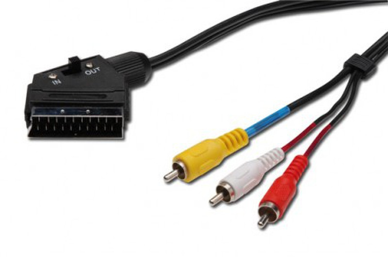 ITB CMGAK107038 5m SCART (21-pin) 3 x RCA Schwarz Videokabel-Adapter