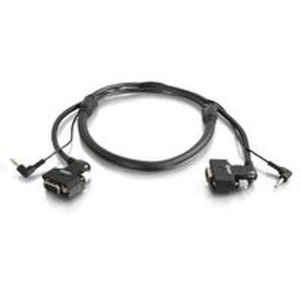 C2G 1m VGA270+RA 3.5mm M/M 1м VGA (D-Sub) + 3.5mm VGA (D-Sub) + 3.5mm Черный