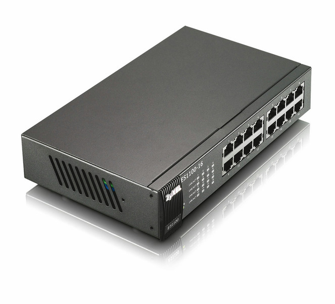 ZyXEL ES1100-16 ungemanaged Schwarz Netzwerk-Switch