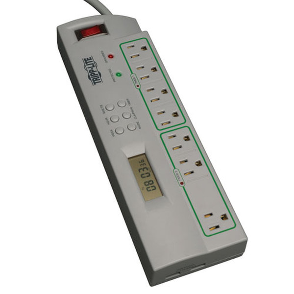 Tripp Lite TLP78TUSBG 7AC outlet(s) 120V 2.44m Grey surge protector