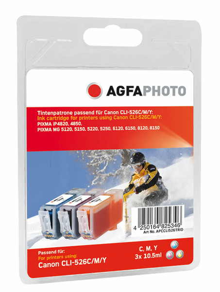 AgfaPhoto APCCLI526TRID Cyan,Magenta,Yellow ink cartridge
