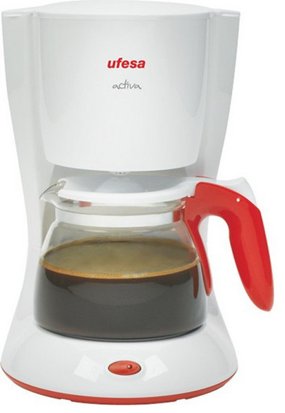 Ufesa CG7223 Drip coffee maker 1L 10cups Red,Transparent,White coffee maker