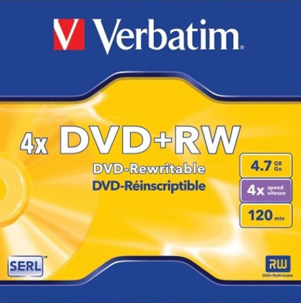 Verbatim DVD+RW, 4.7GB, 4.7ГБ DVD+RW 20шт