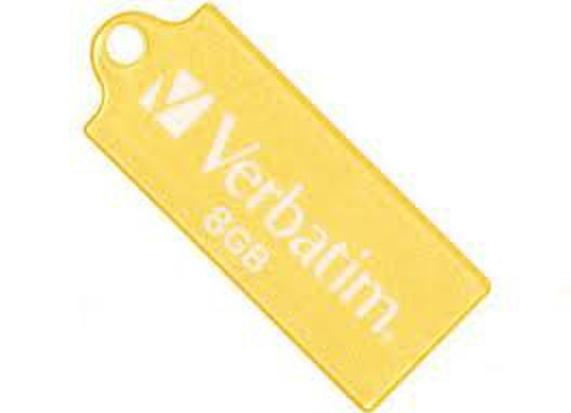 Verbatim Micro 8ГБ USB 2.0 Type-A Желтый USB флеш накопитель