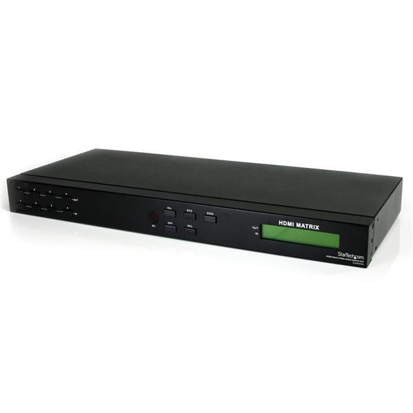 StarTech.com HDMI Matrix Video Switch mit Audio und RS232 - Umschalter 4:4 - 1920x1080 Video-Switch