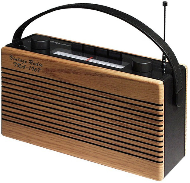 Roadstar TRA-1967 Портативный Аналоговый Черный, Коричневый радиоприемник