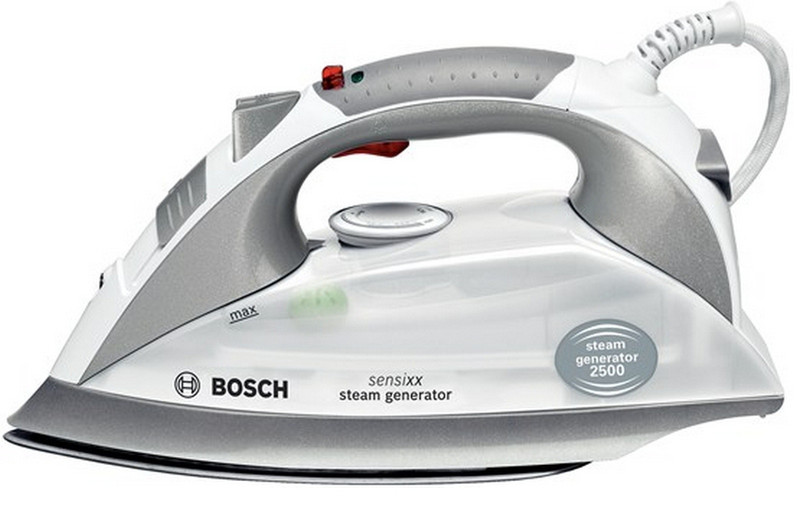 Bosch TDS1115 Trocken- & Dampfbügeleisen Keramik-Bügelsohle 2500W Grau, Weiß Bügeleisen