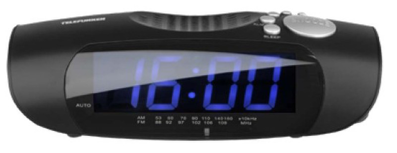 Telefunken CR3 LED Часы Аналоговый Черный радиоприемник