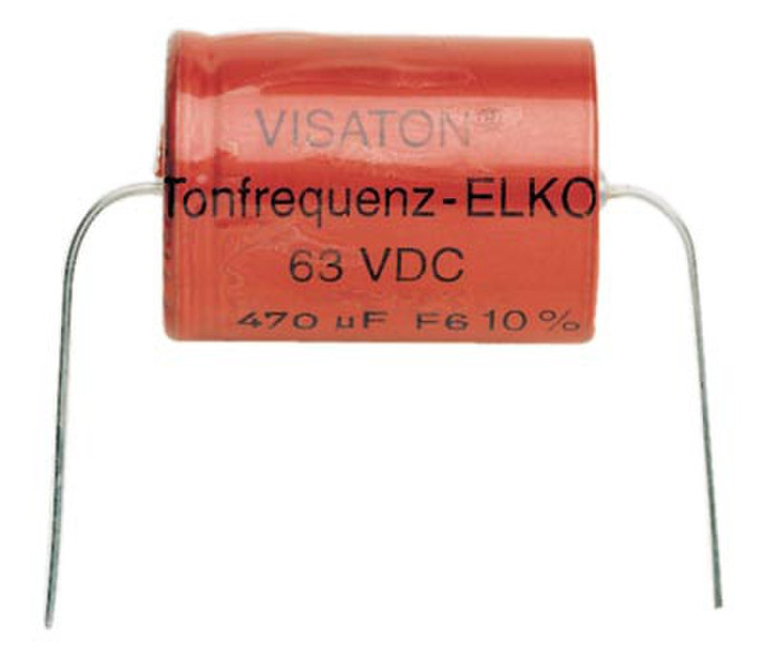 Visaton Electrolytic 68µF Fixed  capacitor Cylindrical DC Red capacitor