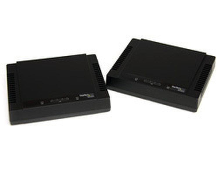 StarTech.com 4 Port 10/100 VDSL2 Ethernet Extender Kit over Single Pair Wire - 1km Network transmitter & receiver Black