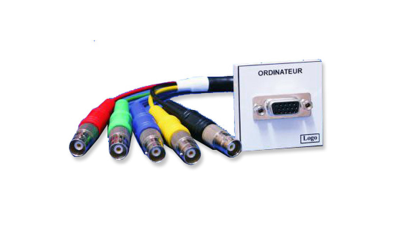 Neklan 20cm BNC Cable 0.2m VGA (D-Sub) RCA Multicolour video cable adapter