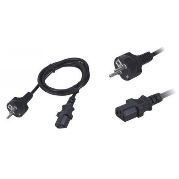 Neklan 2020023 0.6м C13 coupler Черный кабель питания
