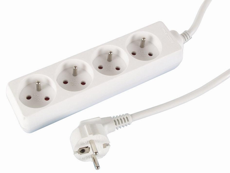 Neklan 1.5m Power Extension 4AC outlet(s) 1.5m White power extension
