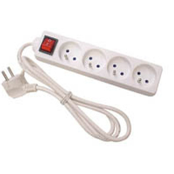 Neklan 1.5m Power Extension 4AC outlet(s) 1.5m White power extension
