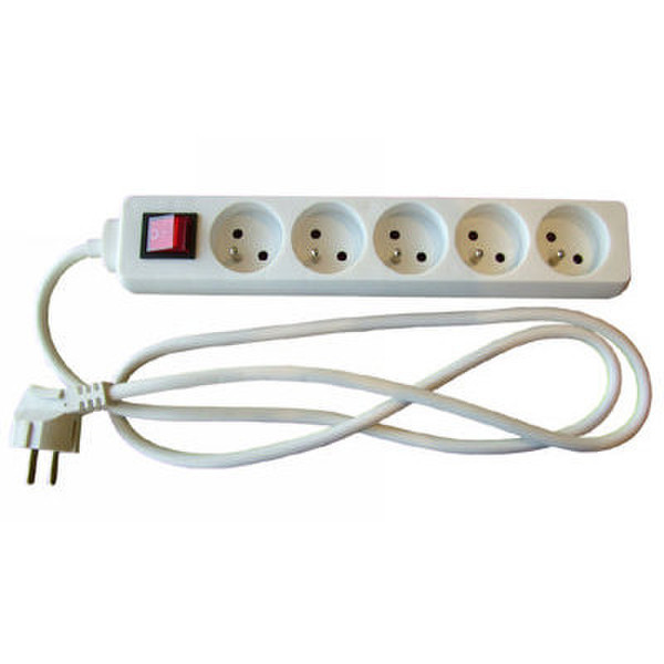 Neklan 2020219 5AC outlet(s) 1.5m White power extension