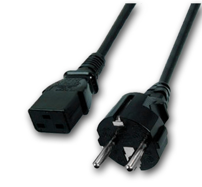 Neklan 2020694 3m C19 coupler Black power cable