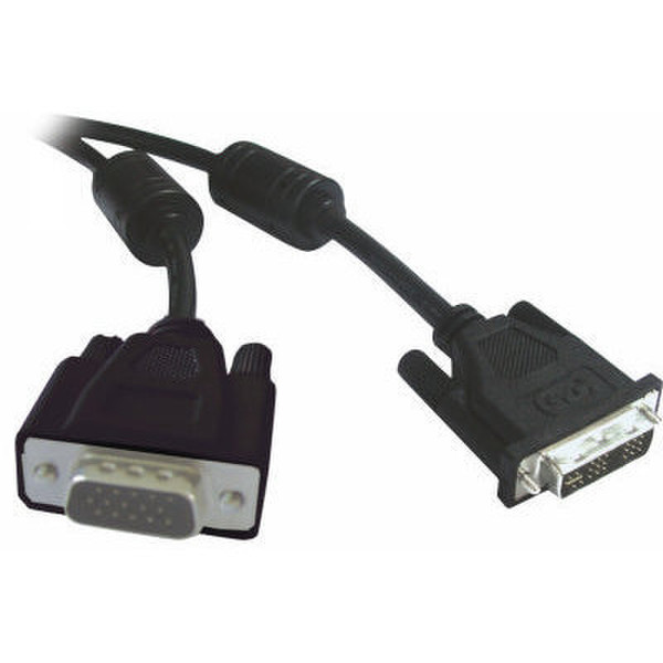 Neklan DVI - VGA, 1.8m 1.8m DVI-I VGA (D-Sub) Black video cable adapter