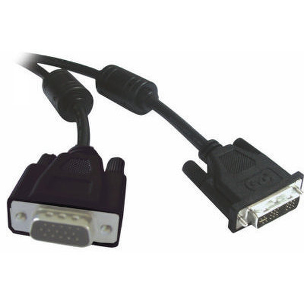 Neklan DVI - VGA, 3m 3m VGA (D-Sub) Schwarz Videokabel-Adapter