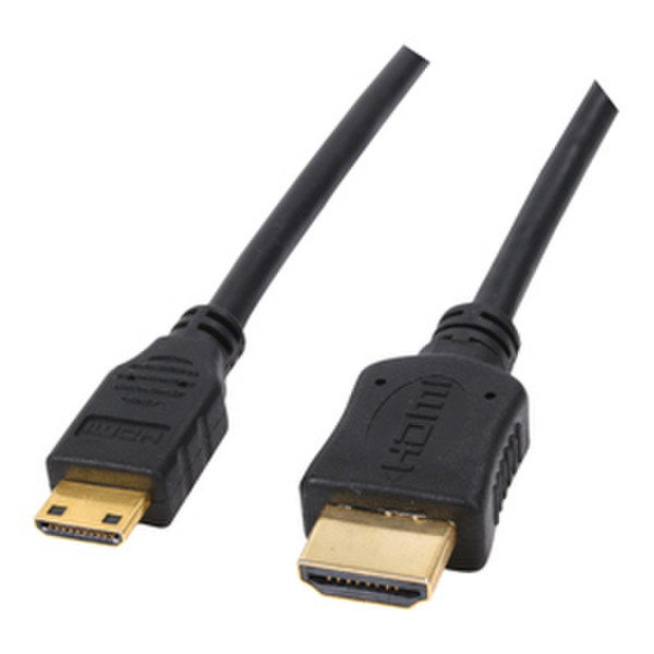 Neklan 1m MiniHDMI/HDMI 1m Mini-HDMI HDMI Schwarz