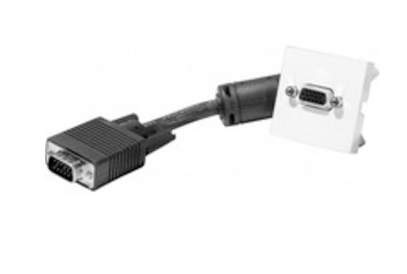 Neklan 2051052 30m VGA (D-Sub) + 3.5mm VGA (D-Sub) + 3.5mm Schwarz, Weiß VGA-Kabel