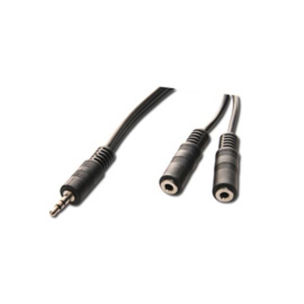 Neklan 2060579 0.2m 3.5mm 2 x 3.5mm Schwarz Audio-Kabel