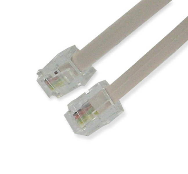 Neklan 20m RJ-11 20m Ivory telephony cable