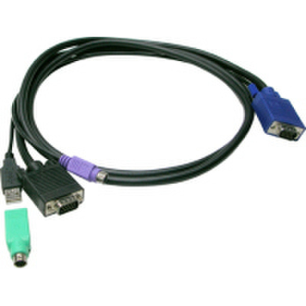 Neklan 8010288 1.2m Schwarz Tastatur/Video/Maus (KVM)-Kabel