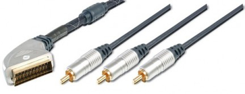 ITB CMG07639 5м SCART (21-pin) 3 x RCA Черный адаптер для видео кабеля