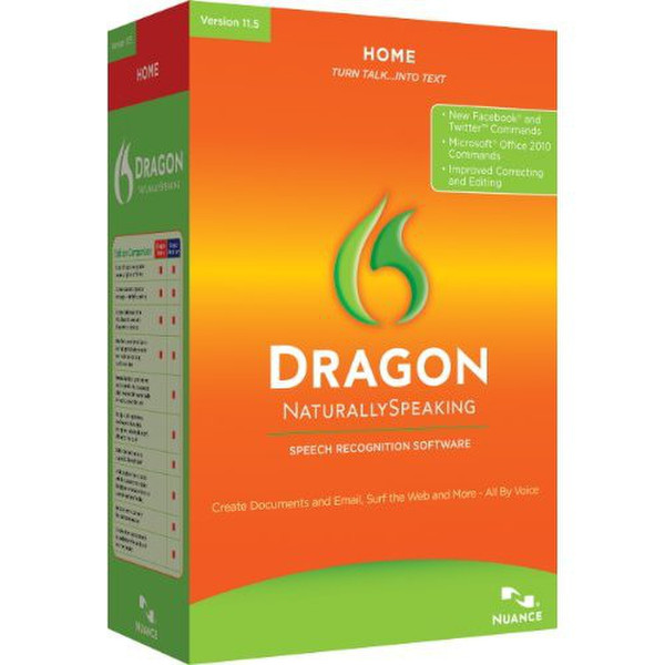 Nuance Dragon NaturallySpeaking 11.5 Home