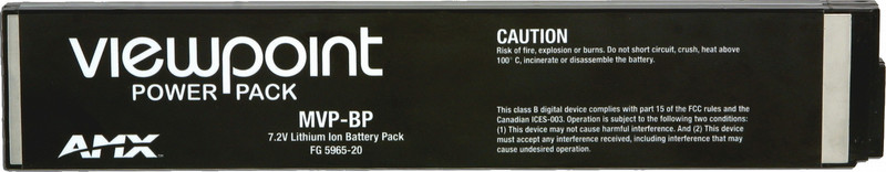 AMX MVP-BP Lithium-Ion 3600mAh 7.2V rechargeable battery