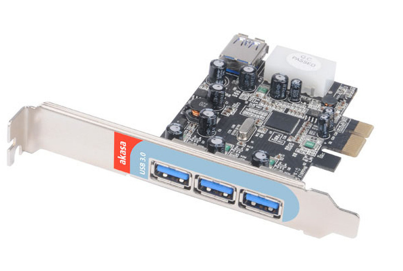 Akasa USB 3.0 PCIe card Внутренний USB 3.0 интерфейсная карта/адаптер