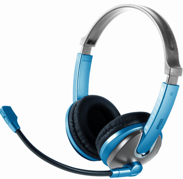 Approx APPHS03BL 3.5 mm Binaural Head-band Blue headset