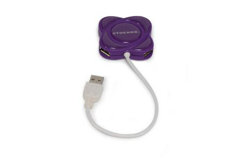 Tucano Hub USB Flower Violett