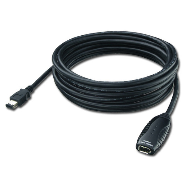 Lindy 10m FireWire400 Repeater-Kabel 10m Black firewire cable