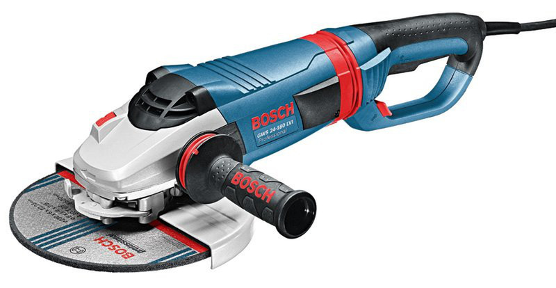 Bosch GWS 24-180 LVI + SDS 2400Вт 8500об/мин 180мм 5400г угловая шлифмашина