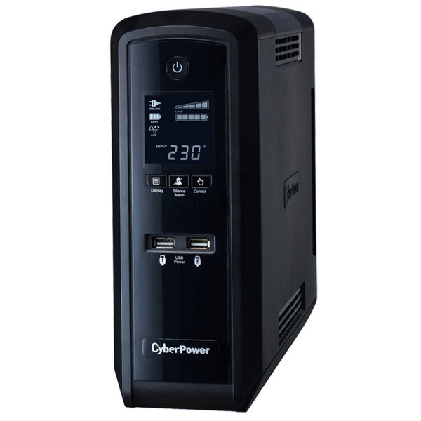 CyberPower CP1300EPFCLCD 1300VA 6AC outlet(s) Compact Black uninterruptible power supply (UPS)