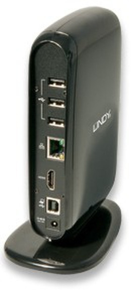 Lindy USB 2.0 Notebook Docking Station Черный док-станция для ноутбука