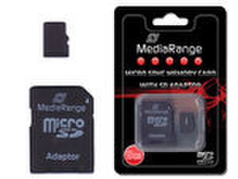 MediaRange MR952 8ГБ MicroSDHC Class 4 карта памяти
