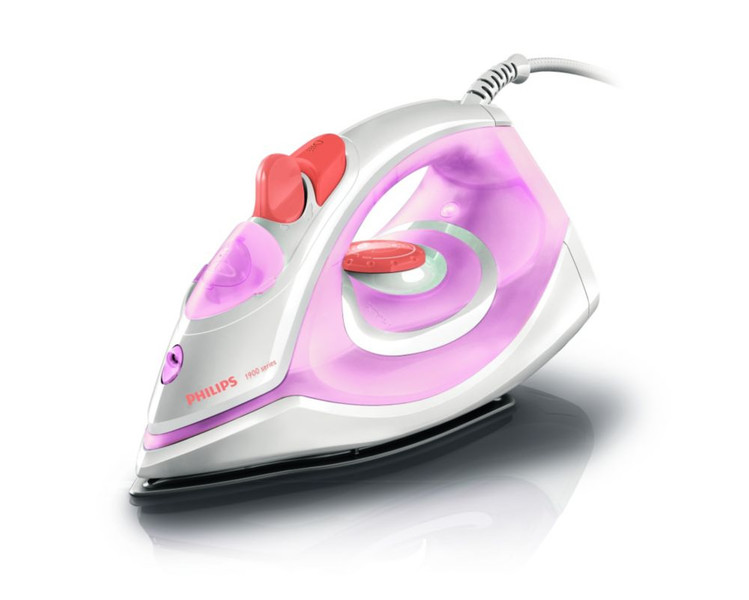 Philips 1900 series GC1920/02 Steam iron 1400W Pink,White iron