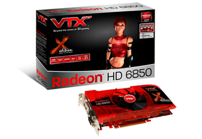 VTX3D VX6850 1GBD5-2DHX Radeon HD6850 1GB GDDR5 graphics card