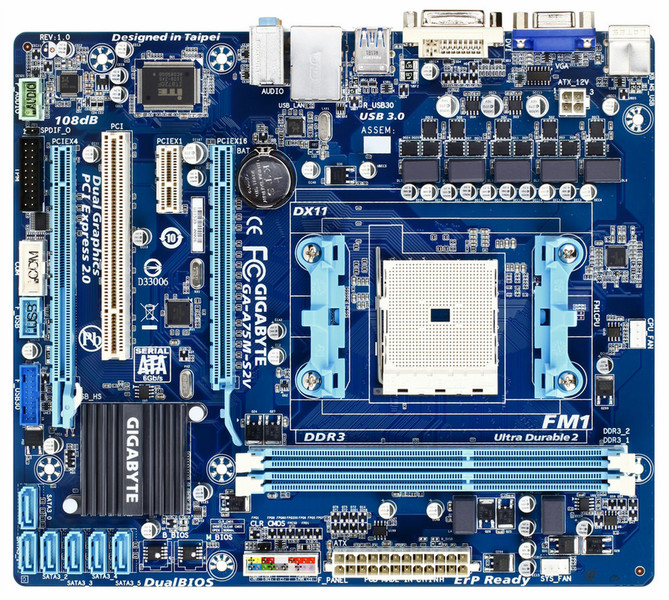 Gigabyte GA-A75M-S2V AMD A75 Socket FM1 Micro ATX motherboard