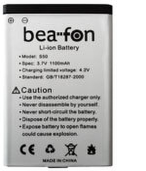 Beafon S50 Battery Литий-ионная (Li-Ion) 1100мА·ч 3.7В