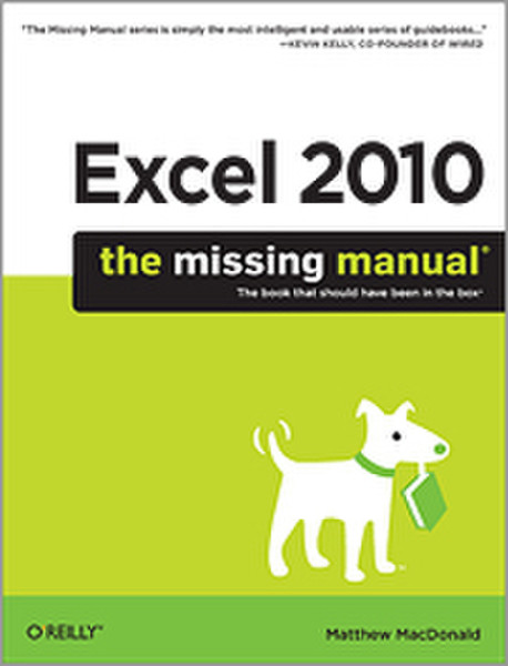 O'Reilly Excel 2010: The Missing Manual 896pages software manual