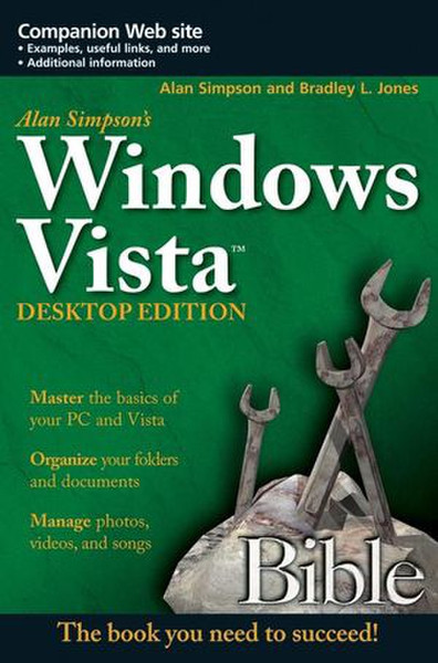 Wiley Alan Simpson's Windows Vista Bible, Desktop Edition 860pages software manual