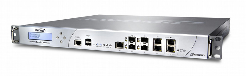 DELL SonicWALL NSA E8500 + 1Yr Support 8000Mbit/s Firewall (Hardware)